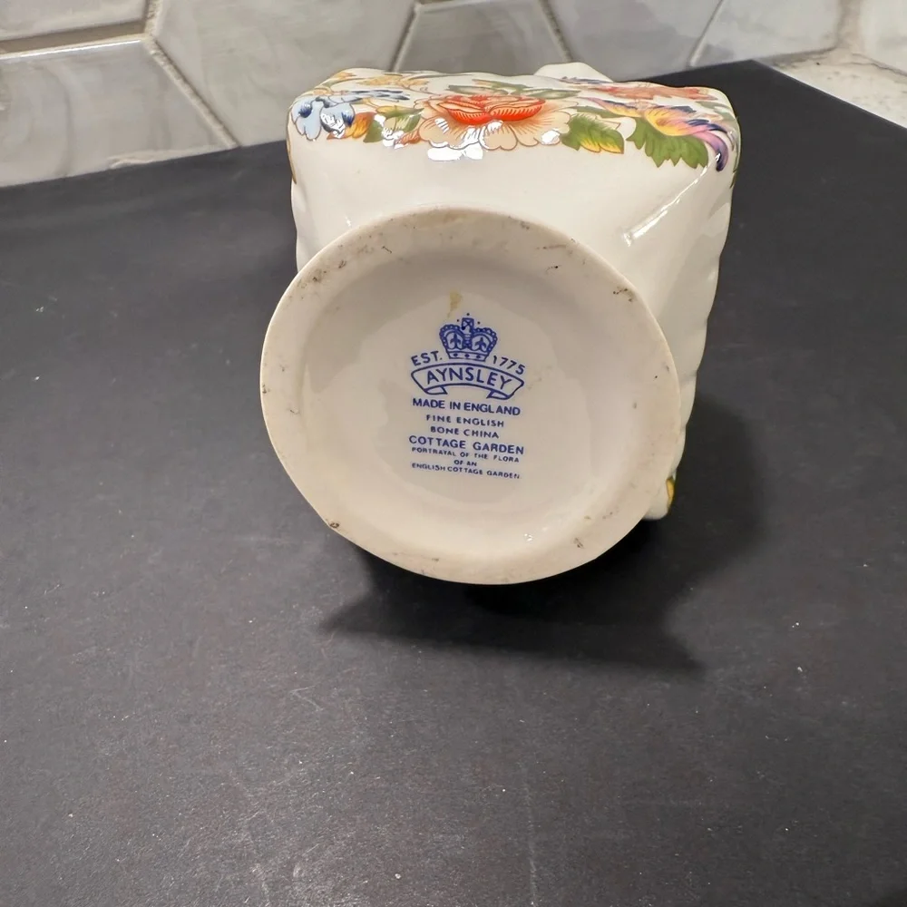Aynsley Vintage Cottage Garden Floral Mini Bud Vase 70’s Fine Bone China England